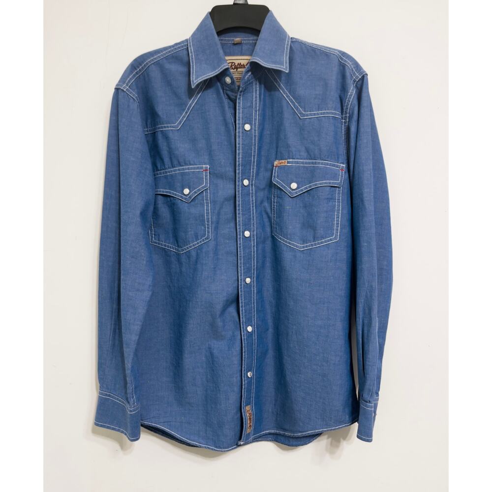 Rafter Cowboy Collection denim western snap shirt sz S cowboy rodeo ranch casual